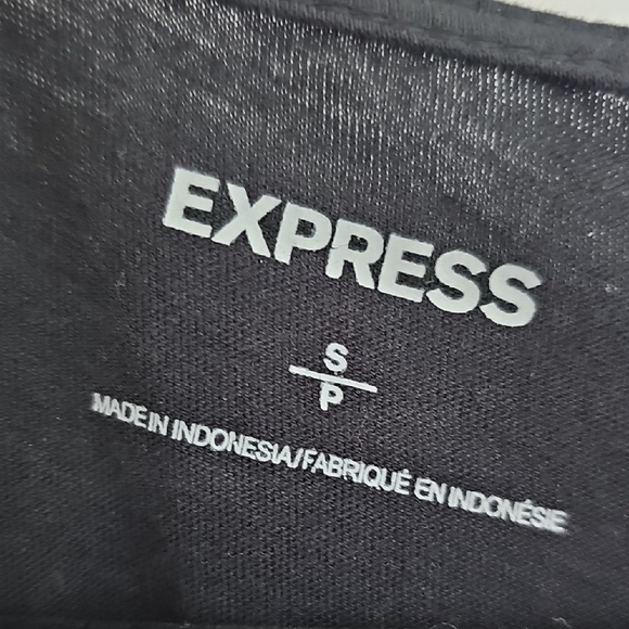 Express Black and Blue Short Sleeve Tee Size S/P - Picture 2 of 6
